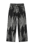Men's Plus Size Washed Loose Fit Jeans
