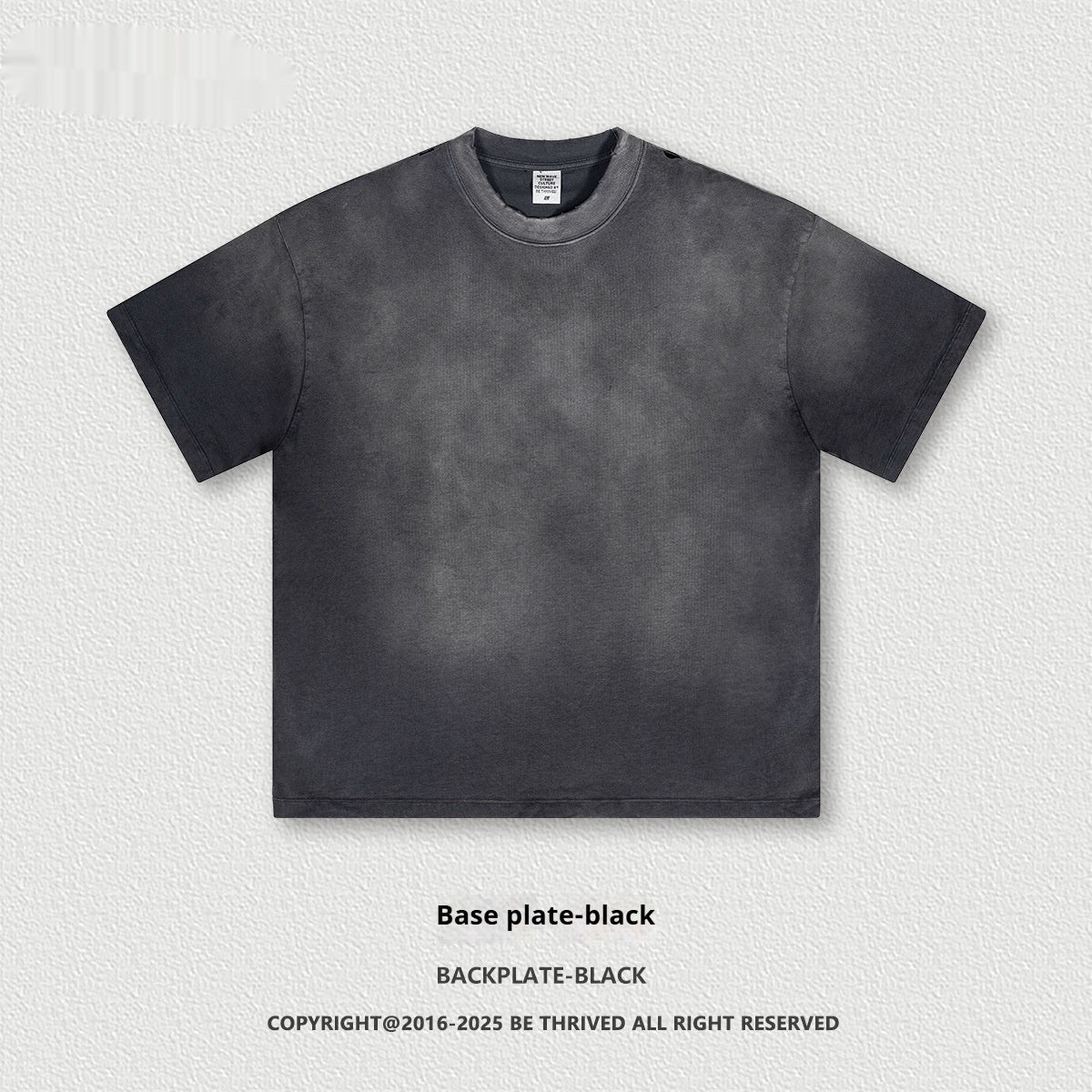 Retro Washed Round Neck Short Sleeve Tee