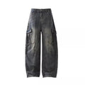 Distressed Washed Work Pants