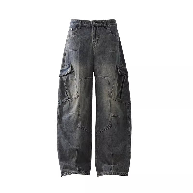 Distressed Washed Work Pants