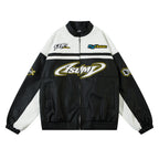 EUROPEAN AMERICAN RACING LEATHER MOTORCYCLE JACKET