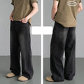 RETRO DISTRESSED LOOSE STRAIGHT LEG PANTS