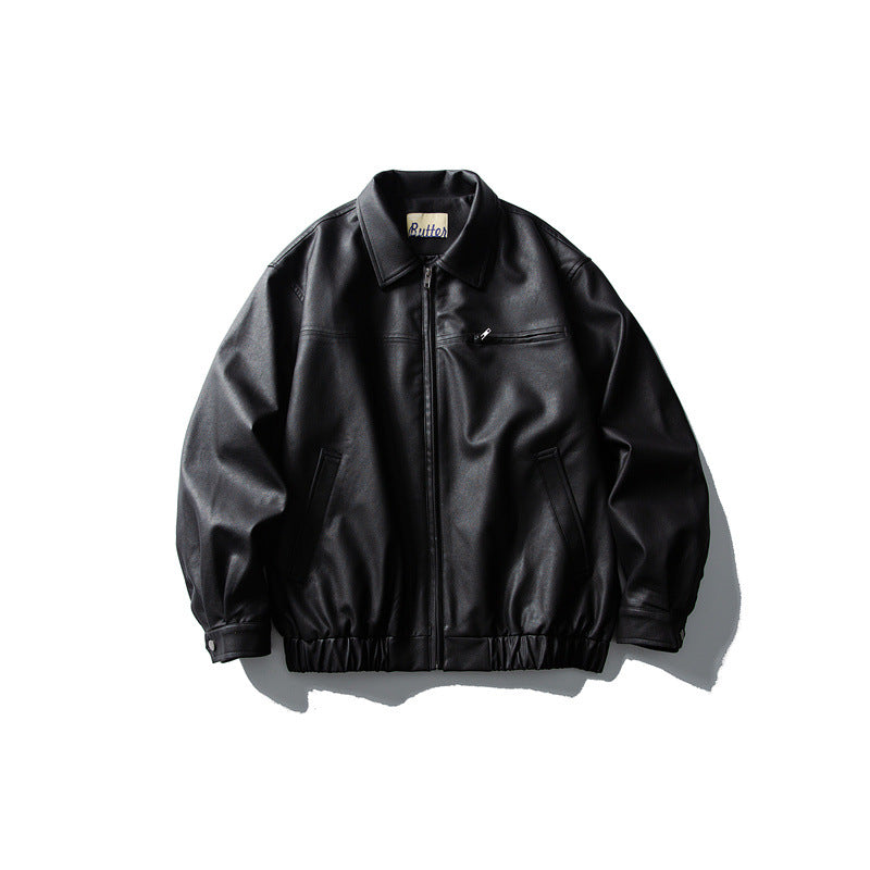 Oversized Leather Bomber
