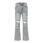 AMERICAN RETRO RIPPED DISTRESSED HIGH STREET JEANS