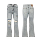 AMERICAN RETRO RIPPED DISTRESSED HIGH STREET JEANS