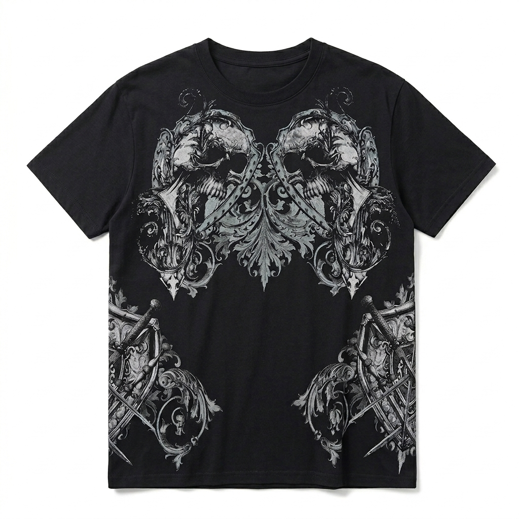 Twin Skull Baroque Tee