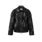 DECONSTRUCTED HEAVY INDUSTRY PU LEATHER COAT