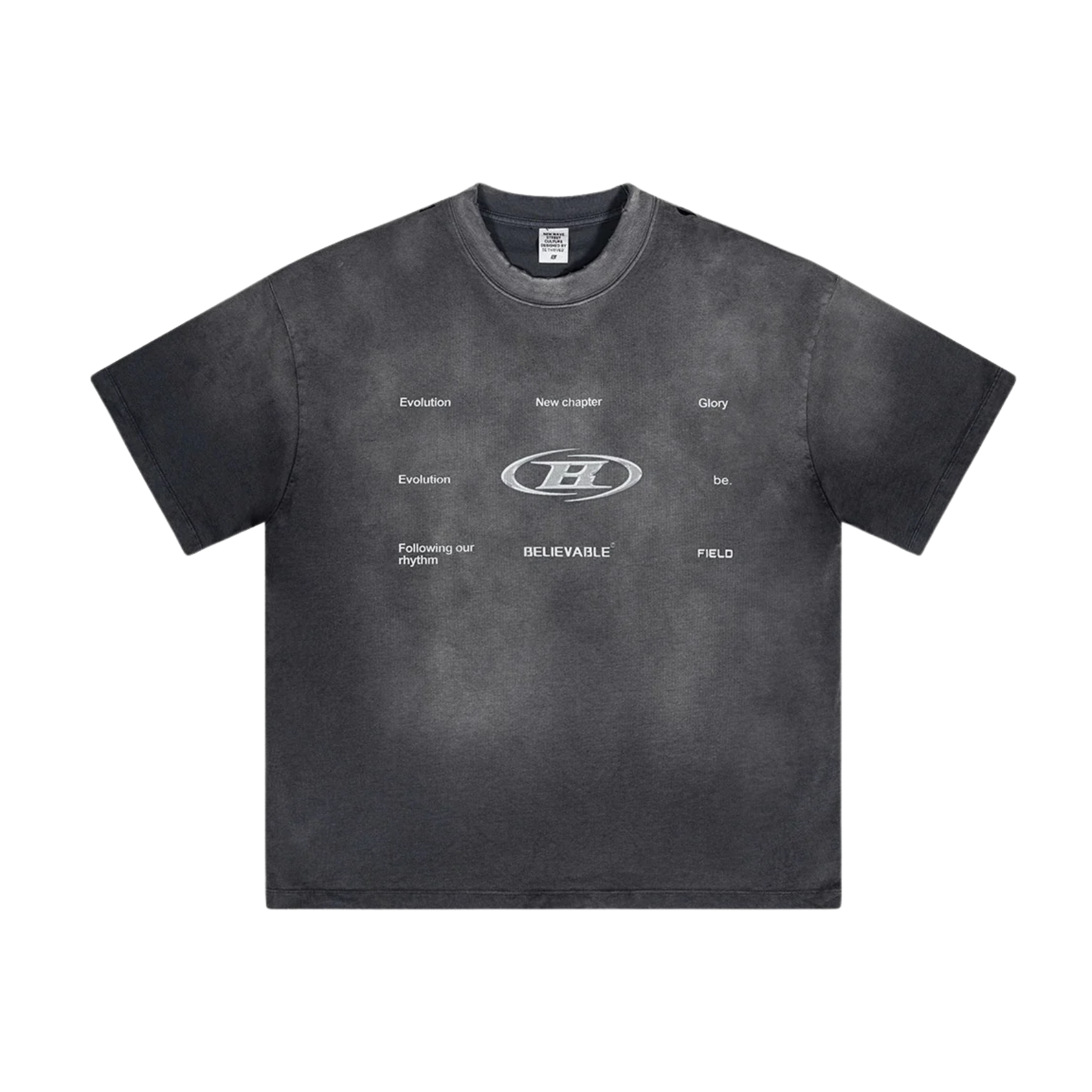 Retro Washed Round Neck Short Sleeve Tee