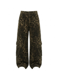 Men's Full Size Leopard Print Wide Leg Jeans Plus Size