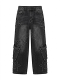 Star Embroidery Jeans
