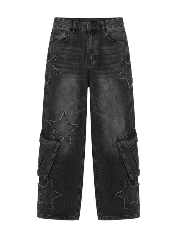 Star Embroidery Jeans