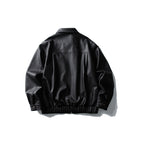 Oversized Leather Bomber