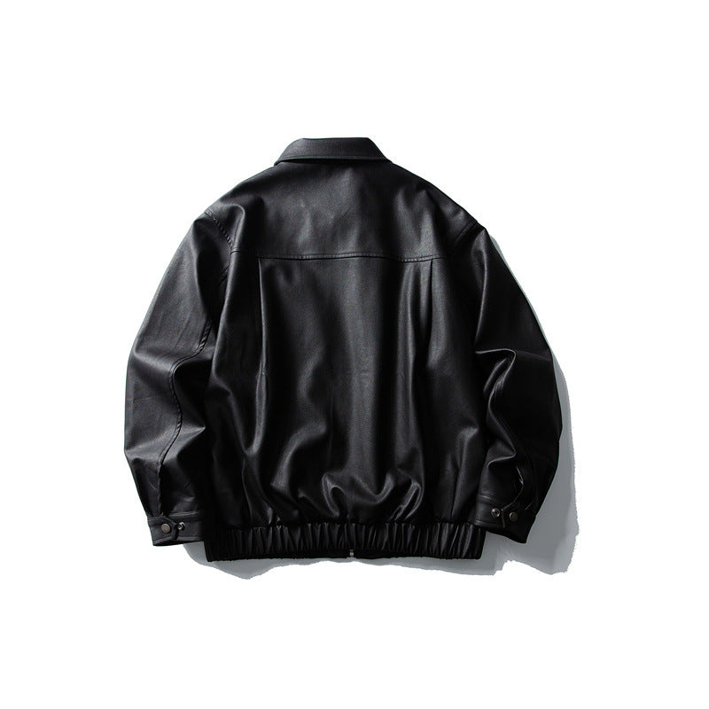 Oversized Leather Bomber