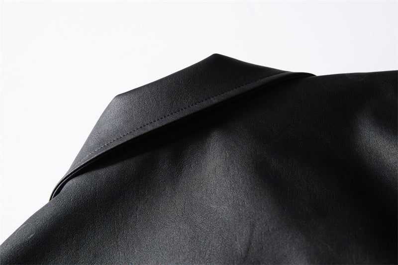 Oversized Leather Bomber