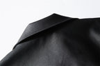 Oversized Leather Bomber
