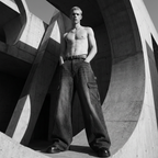 Distressed Washed Work Pants