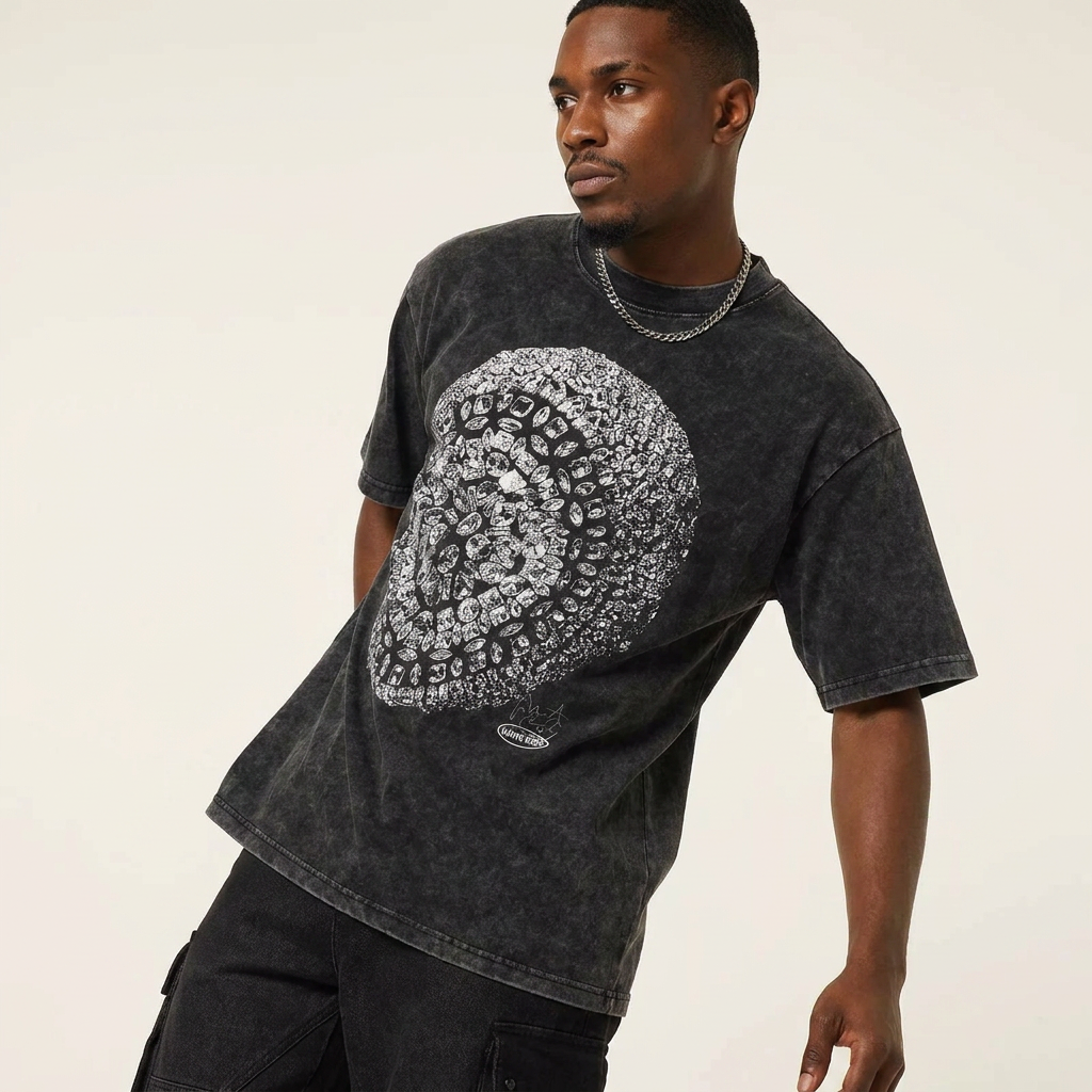 Men's Graphic Round Neck Short Sleeve T-Shirt