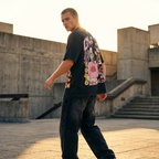 Men's Washed Anime Graphic Oversized T-Shirt