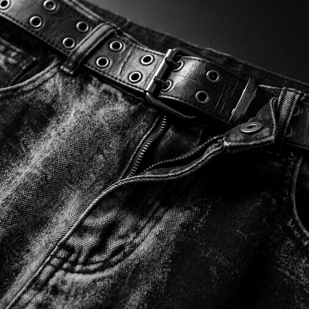 Men's Plus Size Washed Loose Fit Jeans