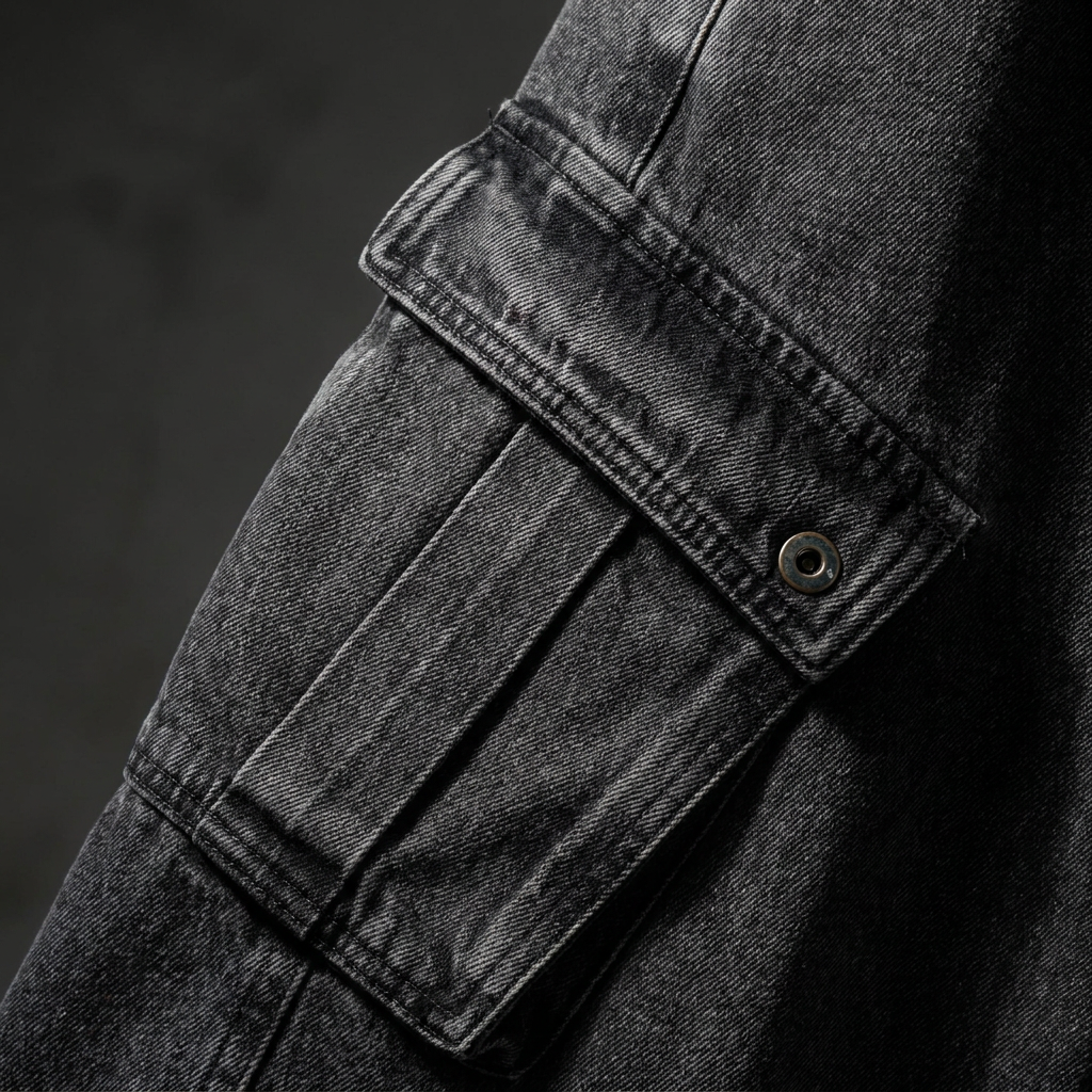 Men's Wide Leg Cargo Jeans