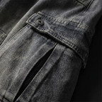 Distressed Washed Work Pants