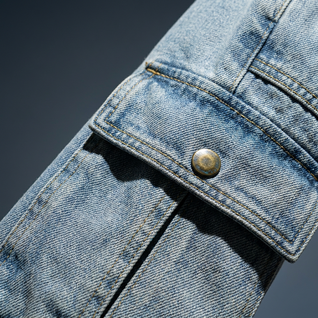 LIGHT WASH HEAVY CARGO POCKET JEANS