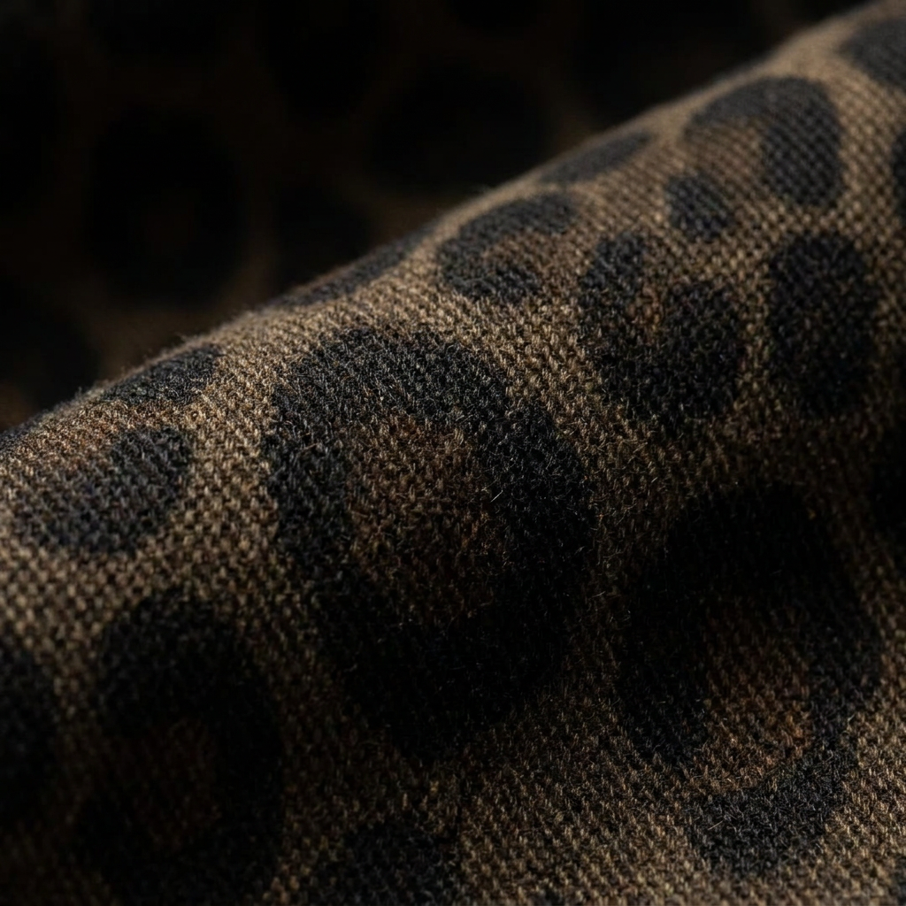 Men's Full Size Leopard Print Wide Leg Jeans Plus Size