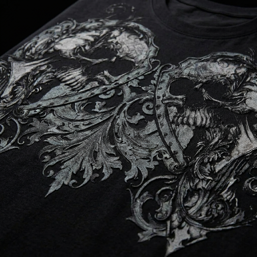 Twin Skull Baroque Tee