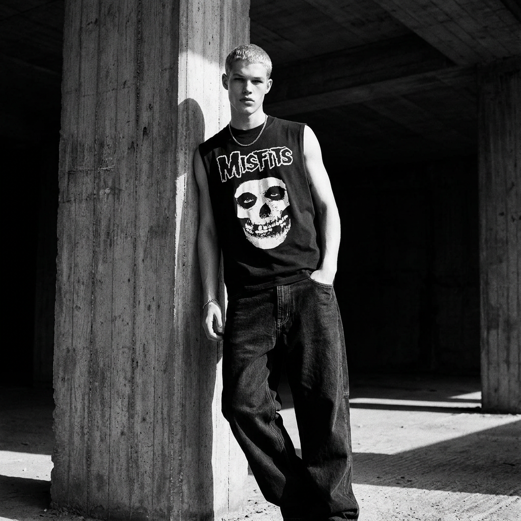 Men's Skull Graphic Sleeveless Tank Top
