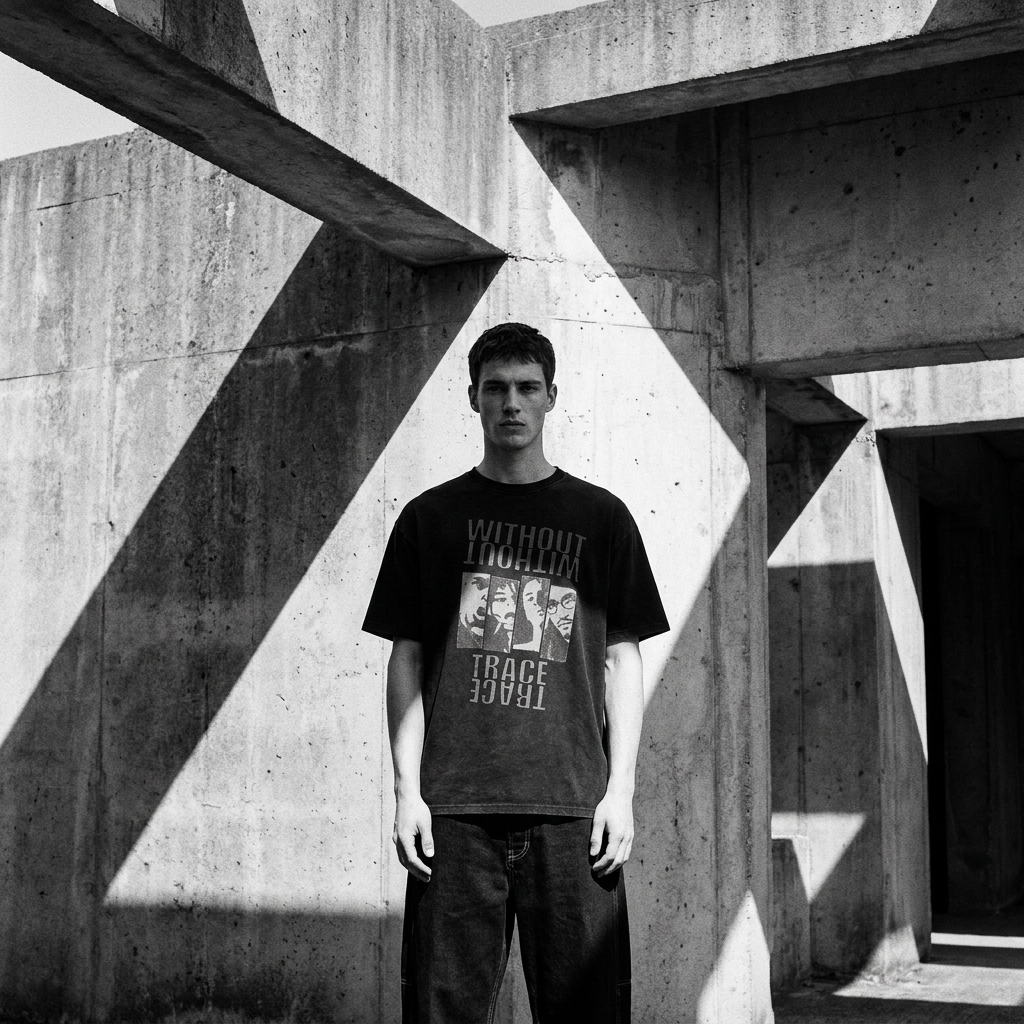 Anarchy Print Washed Tee