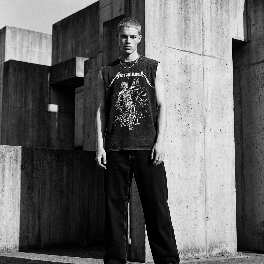 Men's Graphic Round Neck Tank Top