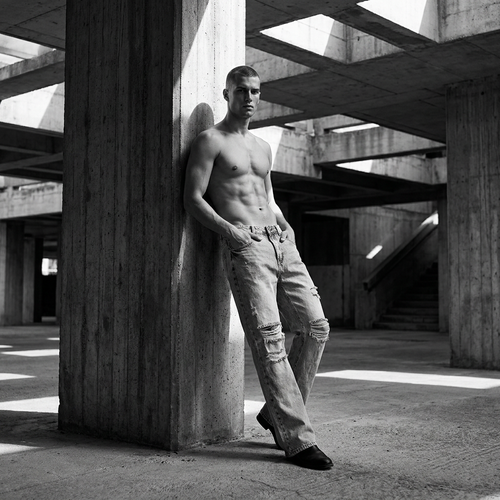 AMERICAN RETRO RIPPED DISTRESSED HIGH STREET JEANS