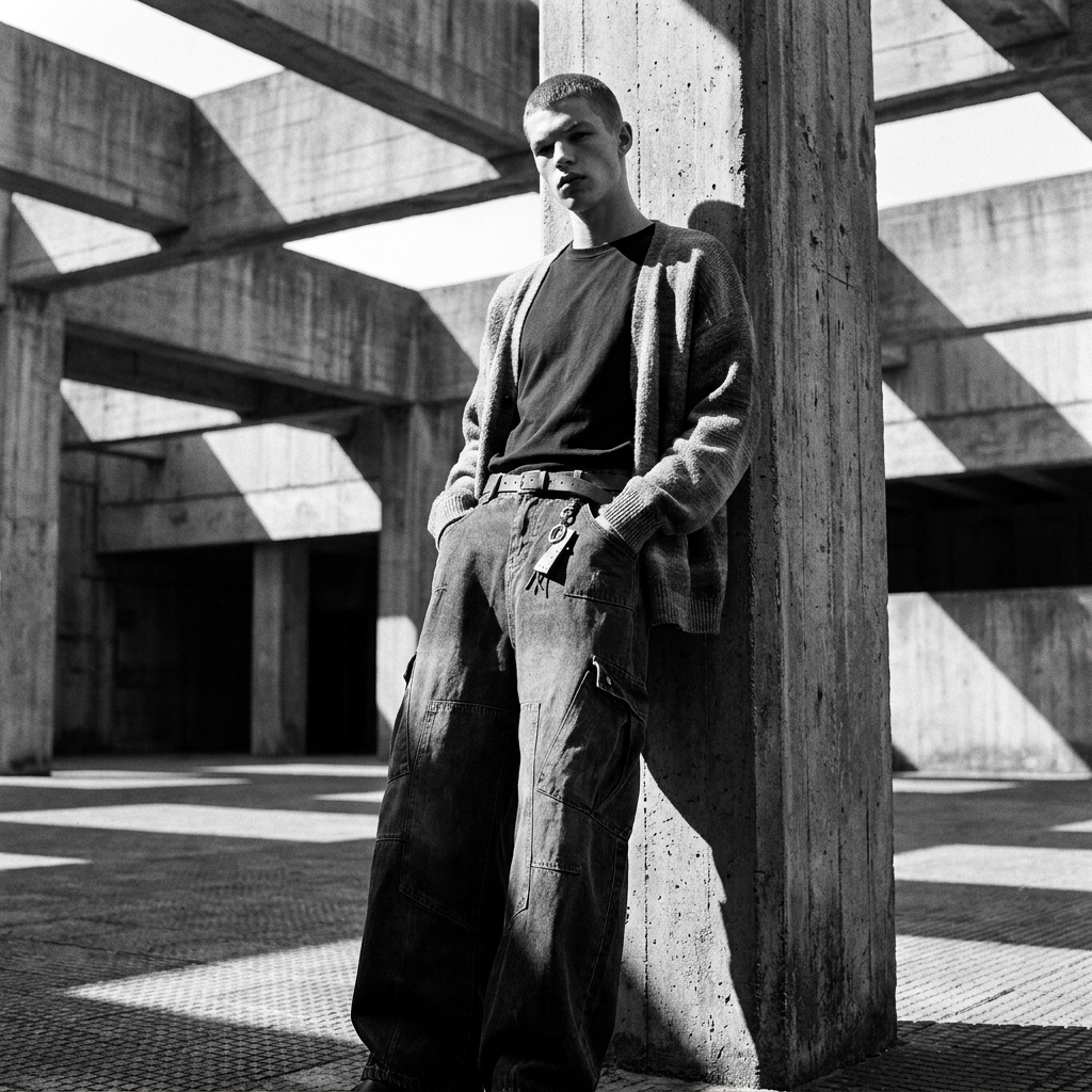 Distressed Washed Work Pants