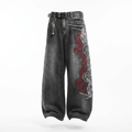 AMERICAN RETRO LOOSE PRINT STRAIGHT LEG PANTS