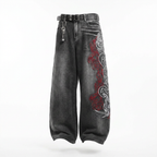 AMERICAN RETRO LOOSE PRINT STRAIGHT LEG PANTS
