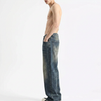 Men's Plus Size Vintage Wash Loose Fit Jeans
