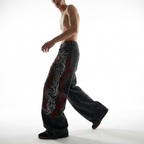 AMERICAN RETRO LOOSE PRINT STRAIGHT LEG PANTS