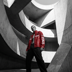 Men's Plus Size Faux Leather Zip Up Jacket