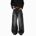 Distressed Washed Work Pants