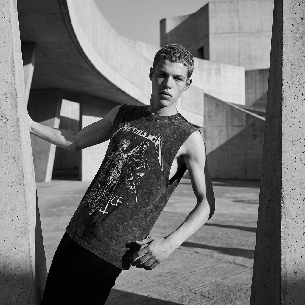 Men's Graphic Round Neck Tank Top