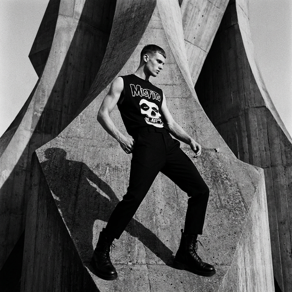 Men's Skull Graphic Sleeveless Tank Top