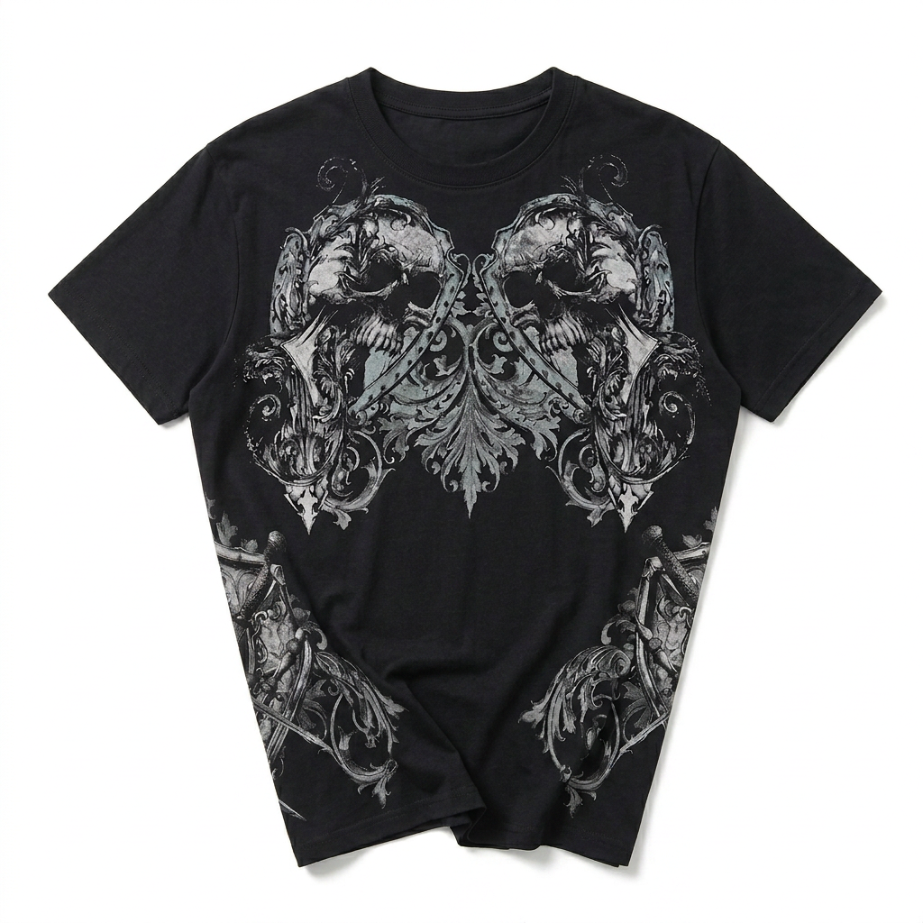 Twin Skull Baroque Tee
